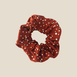Copper Polka Dot Scrunchie