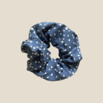 Blue Polka Dot Scrunchie