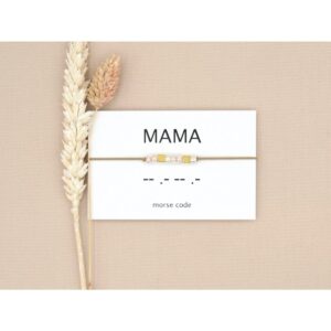 Mama Morse Code Bracelet