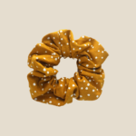 Mustard Polka Dot Scrunchie