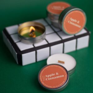 Apple & Cinnamon Mini Scented Soy Candle
