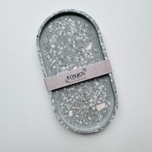 Grey/Pink Terrazzo Trinket Tray