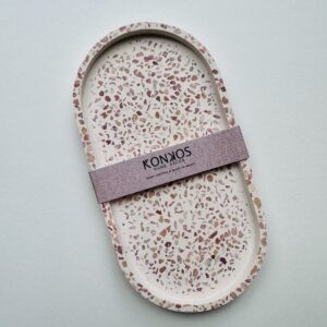 Beige/Brown Terrazzo Trinket Tray