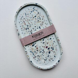 Mint Green/Brown Terrazzo Trinket Tray