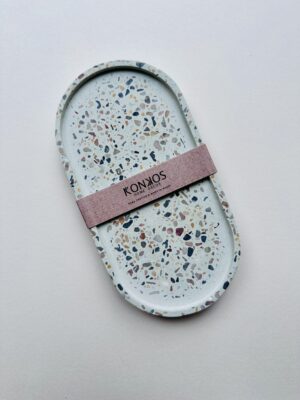 Mint Green/Brown Terrazzo Trinket Tray