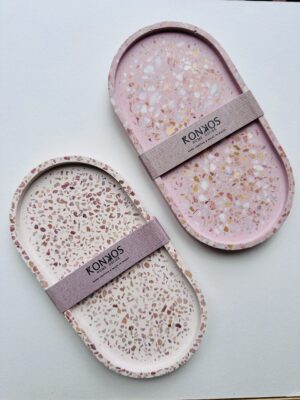 Pink/Beige Terrazzo Trinket Tray