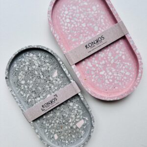 Grey/Pink Terrazzo Trinket Tray