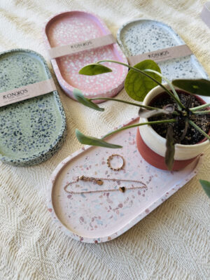 Pink/Beige Terrazzo Trinket Tray