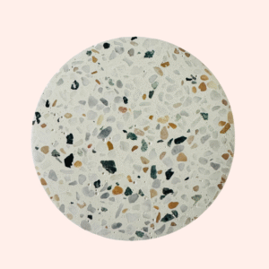White & Grey/Brown Terrazzo Onderzetter