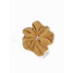 Yellow Ribbed Hair Scrunchie