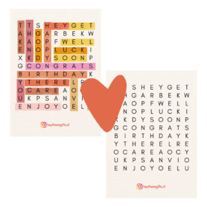 pick the perfect wordsearch - Wenskaart