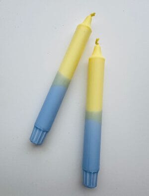 Pastel Yellow/Blue Dinerkaars