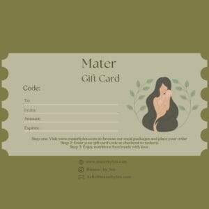 Mater €25 cadeaukaart: Voedzame kraammaaltijden - Image 2