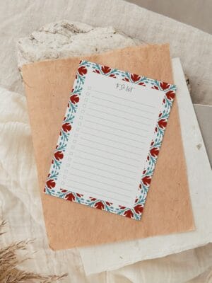 Copper Blue To-Do List Pad