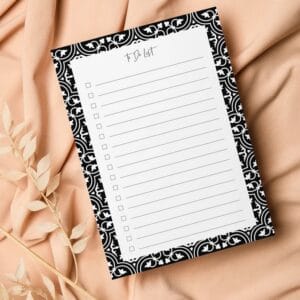Black To-Do List Pad
