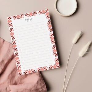 Rosy To-Do List Pad
