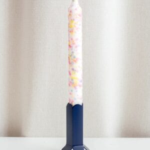 Rainbow Confetti Taper Candle