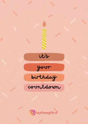 Birthday Countdown Wenskaart