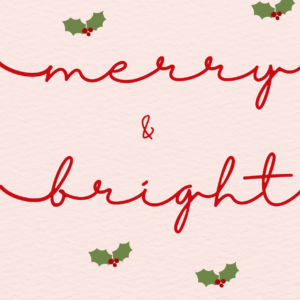 Merry & Bright - Wenskaart