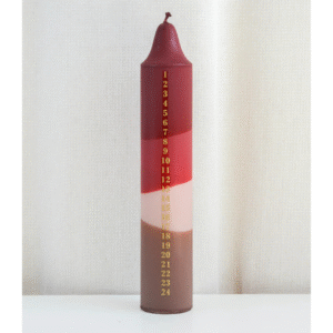 Adventkaars Beige-Rood